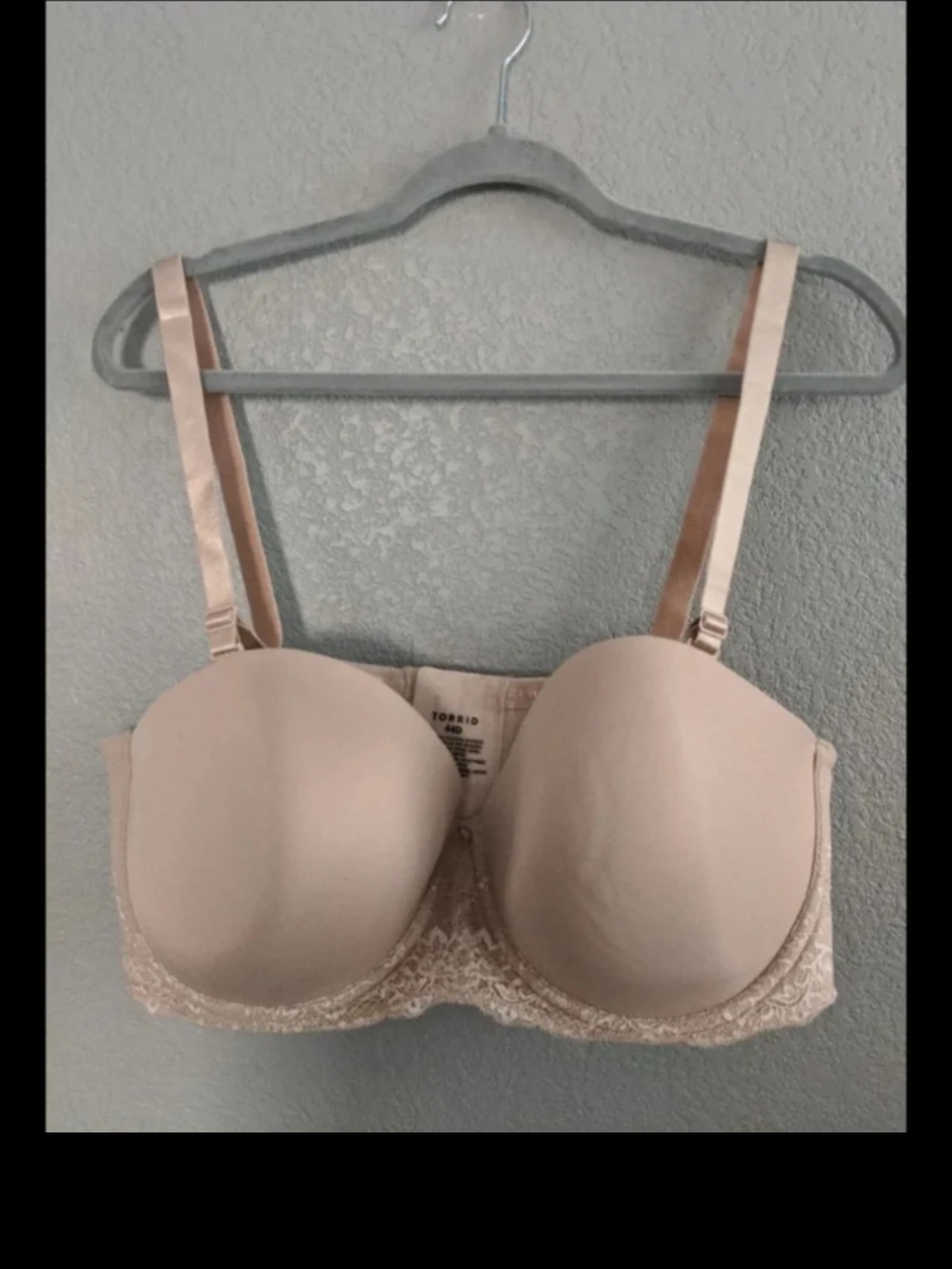 Rare Retro Torrid Lace Trim Bra Convertible Strapless Lingerie Plus Size